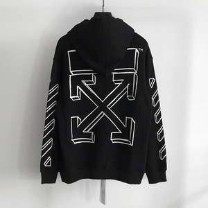 卫衣牌子排名潮牌logo,衣服潮牌logo及名字 新款off ow white潮牌秋冬3d粗箭头条纹连帽卫衣bf男女纯棉外套