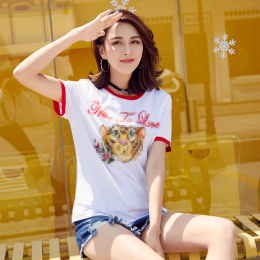 老虎头t恤女 短袖刺绣品牌店铺