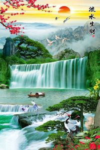中式山水画壁纸 风景的实时信息