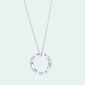 香港正品代购蒂芙尼项链tiffany单环1837纯银圆环女款情侣吊坠男