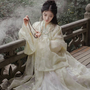 汉服女襦裙改良樱花汉服超仙棠梨煎雪汉服古装女仙女飘逸清新淡雅