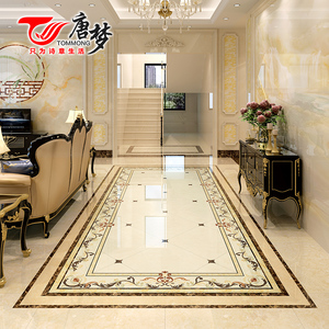 唐梦 地板砖瓷砖800x800客厅地拼花玄关过道微晶石拼图走廊地砖