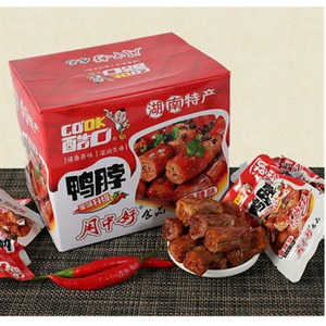 闲中好鸭脖酷口香辣麻辣味鸭脖子20g*30包小包装湖南特产零食包邮