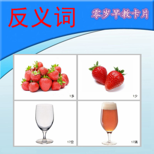 反义词 语言发育迟缓学习孤独症康复教具自闭症训练卡片
