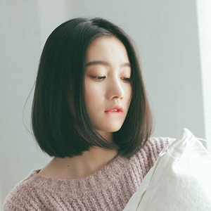 手织双递针假发女短发真人发丝bobo头中分内扣蓬松逼真真发波波头