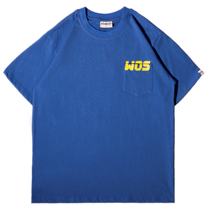 现货whoosis 17ss wos pocket tee 双色口袋短袖 宜家蓝 荧光绿