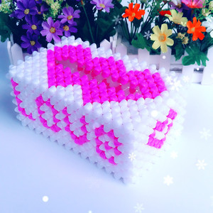 编织diy手工串珠love爱心形纸巾盒材料包成品家用抽纸盒散珠包邮