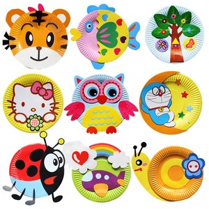 diy纽扣画儿童手工制作材料包幼儿园粘贴画装饰画玩具eva贴画批发
