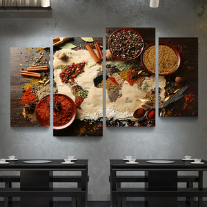 中式饭店餐馆面馆面店壁画火锅店装饰画餐厅辣椒调料佐料配料挂画