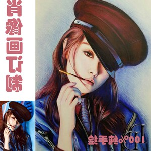 素描画像彩铅画纯手绘照片真人代画订制人物头像人像肖像画铅笔画