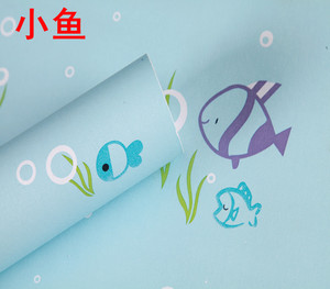 小鱼卡通墙纸价格