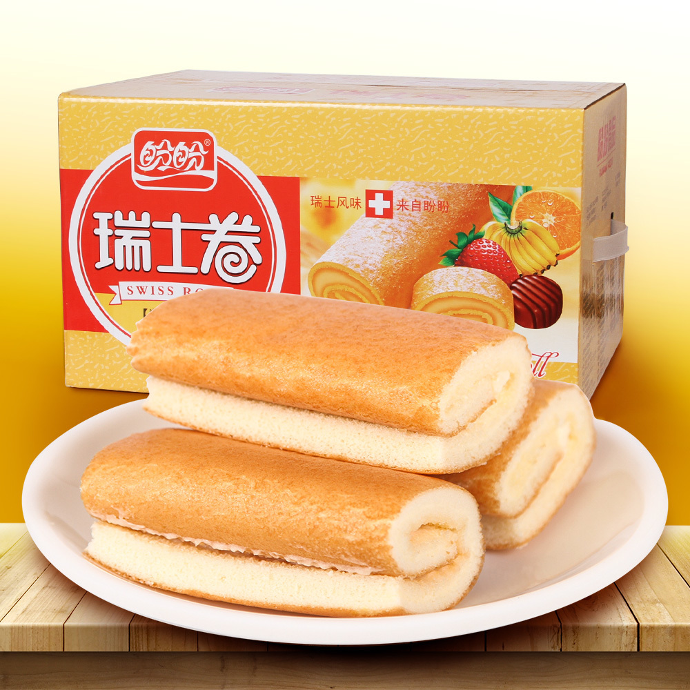 盼盼瑞士卷1020g整箱夹心蛋糕点点心早餐食品休闲办公零食特产