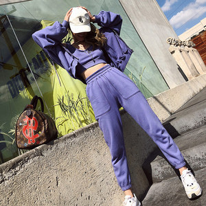 TKSTYLE定制 2018s/s春夏新款休闲运动卫衣套装背心外套三件套女休闲套装女