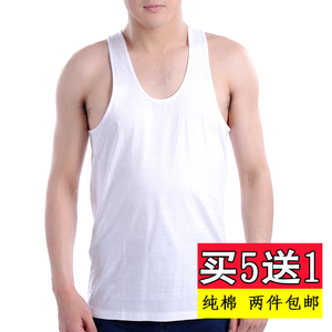 中年男士夏季纯棉老式跨栏吊带背心宽松中老年人内衣全棉汗衫青年