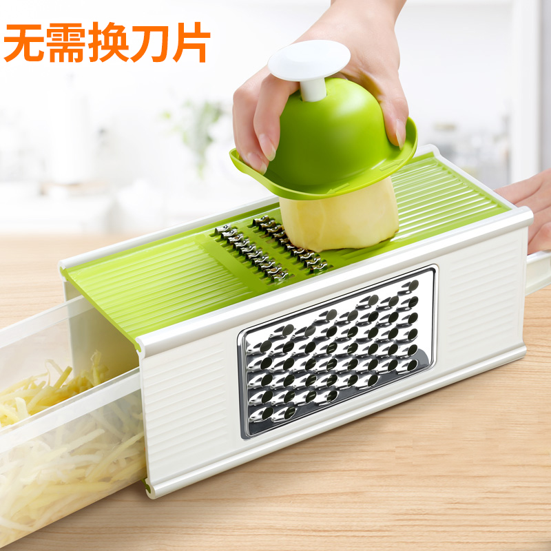 厨房用品神器多功能柠檬土豆片切片器水果切片机切葱擦丝神器家用