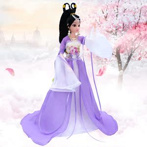 短裙装饰用芭比床厨房内饰女生拖尾梦幻穿的公主古装娃娃 span class=