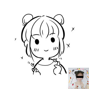 简笔画手绘q版动漫照片转手绘卡通人物壁纸头像礼物超萌手机壳图