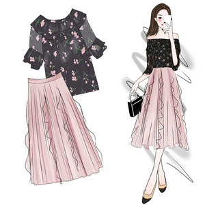 class=h>连衣裙 /span>女夏裙子原宿风 span class=h>一字 /span>肩 