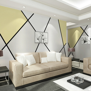 定制简约欧式几何线条壁纸大型壁画现代客厅电视背景墙纸无缝墙布