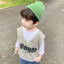 儿童春秋背心2019新款韩版男宝马甲外穿男童秋装婴儿坎肩薄款上衣