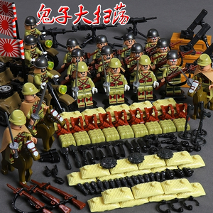 军事小人仔日军日本兵鬼子士兵装备武器 span class=h>乐高/span