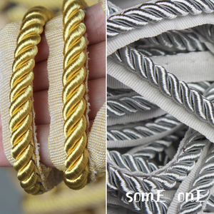 15mm粗金银色三股扭绳 彩色装饰捆绑 span class=h>绳子/span diy