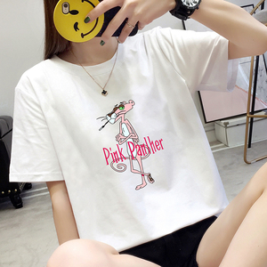 夏季白色短袖t恤女装宽松韩版学生百搭半袖上衣服春夏装2018新款夏季女装