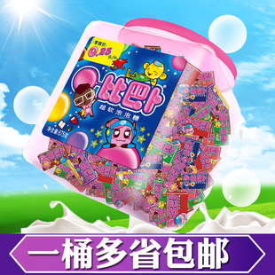 比巴卜泡泡糖大桶装多口味150粒儿童糖果童年回忆儿童泡泡糖