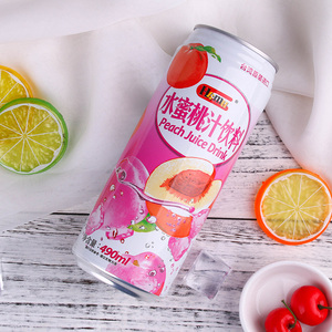 台湾进口饮料果汁哈姆hamu水蜜桃汁490ml*1罐美味休闲零食品批发