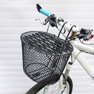 自行车车篮山地车车筐电动车篓子可带盖优质折叠车铁网挂篮带狗狗