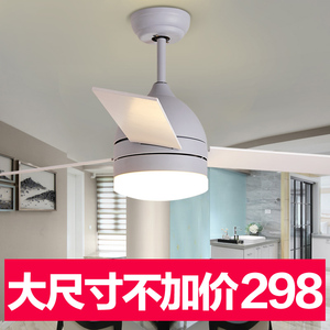 格腾北欧复古客厅餐厅吊扇灯 装饰现代简约风扇灯LED时尚灯具吊灯吊扇