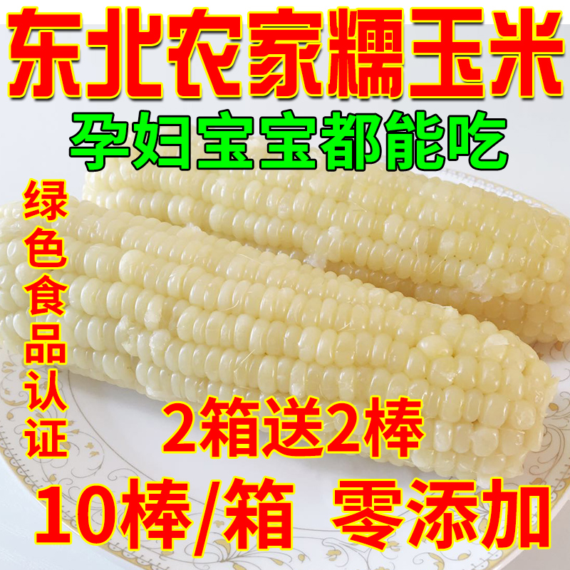 东北农家糯玉米棒10根粘玉米黑龙江新鲜甜黏糯玉米棒粒速冻苞米粒