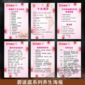 美容养生碧波庭写真挂图片海报pp胶贴纸kt板装饰画广告宣传画c40