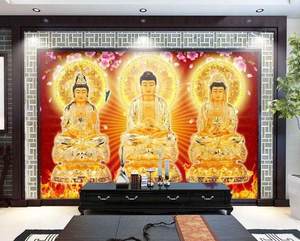 class=h></p></a>佛像 /span>背景墙纸壁纸工装3d整张金色西方三圣菩萨