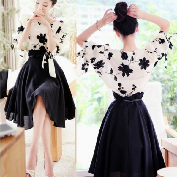 2017春秋装新款韩版时尚女装优质雪纺裙春夏季两件套连衣裙套装