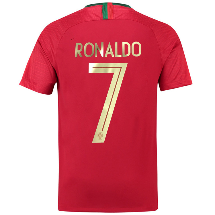 葡萄牙球衣2018葡萄牙国家队客场短袖足球服7号c罗主场定制比赛服