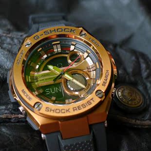 港行正品卡西欧g-shock重金属男表gst-200cp-1a/2a/4a新款210d-9a