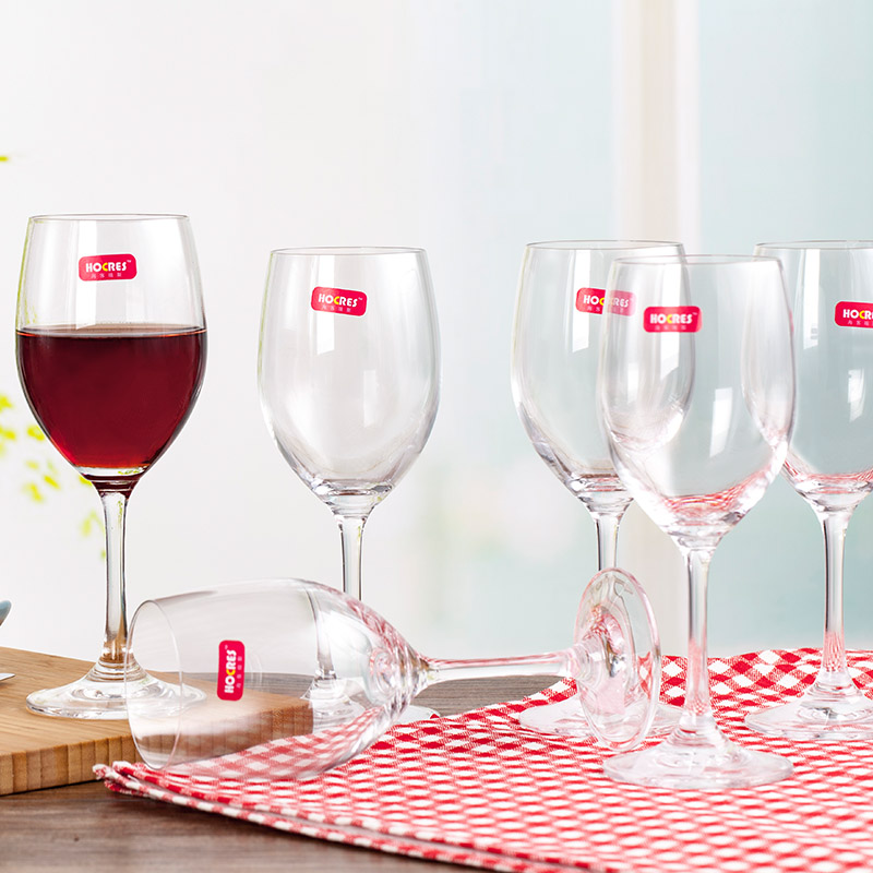 海客瑞斯红酒杯套装家用水晶高脚杯欧式大号葡萄酒杯水晶玻璃杯子