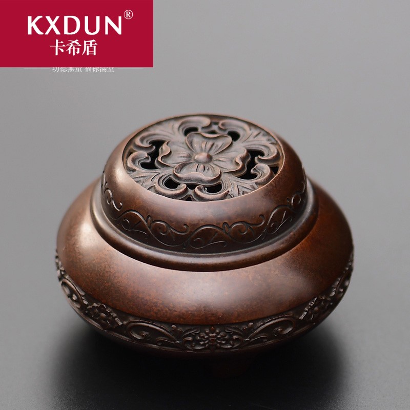 KXDUN/卡希盾纯铜香薰炉茶道熏香炉家用室内净化空气小号yy0111