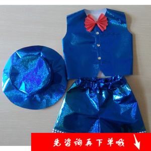 塑料袋衣服手工走秀幼儿图片