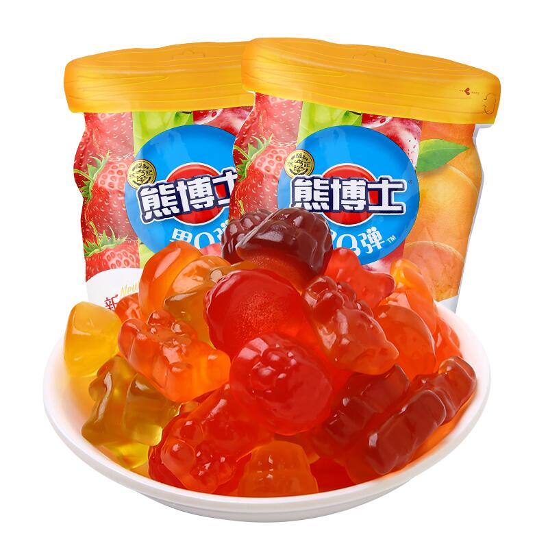 徐福记熊博士橡皮糖248g袋装混合口味软糖QQ糖儿童零食新年糖批发