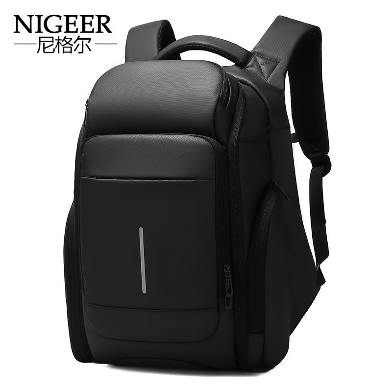 2019尼格尔双肩包男大容量出差旅行包商务书包男15.6寸电脑包男士