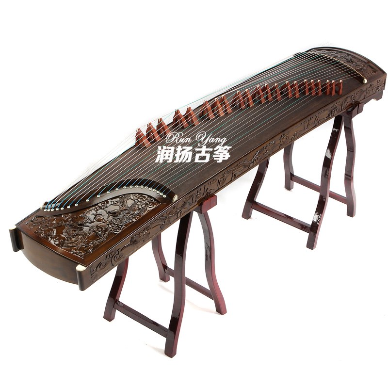 【润扬民乐】 新楠木九龙实木演奏古筝 专业10级 扬州乐器