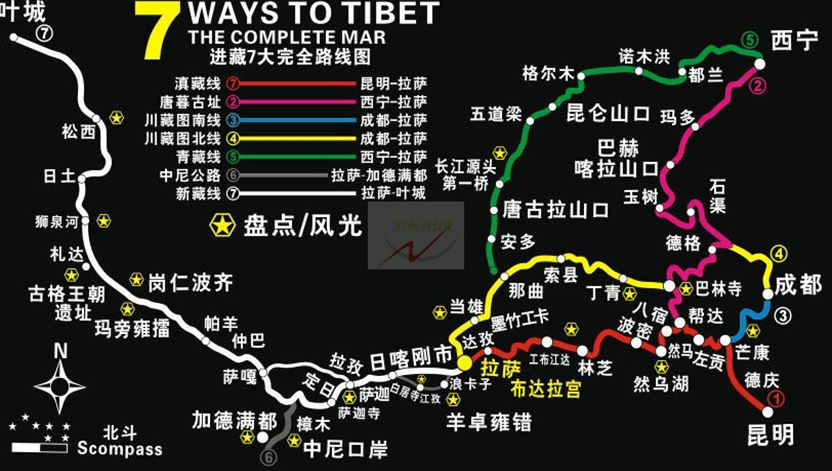 进藏图|文成公主进藏图|进藏路线图 - 进藏旅游路线图