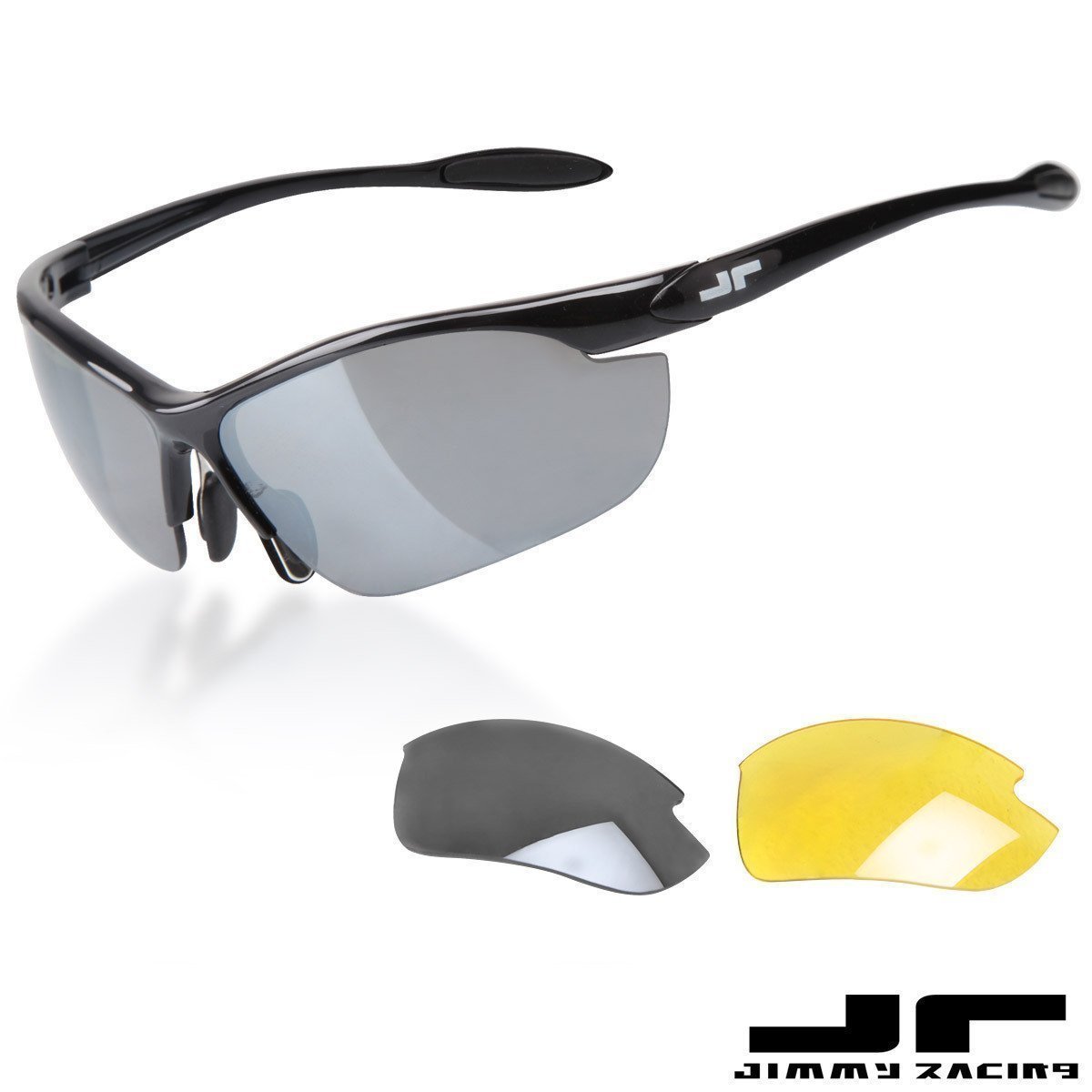 Jimmy Racing 格斗战士2片式运动太阳眼镜UV400 - DE157BK