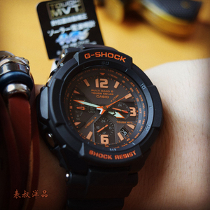 casio手表男卡西欧g-shock空霸骚橙gw-3000b-1a jf电波表光能表