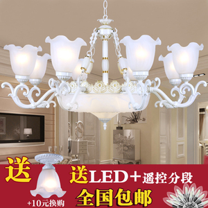 简欧式灯具餐厅铜田园水晶卧室复古美式客厅吊灯饰铁艺术简约大气中式灯