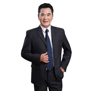 中老年西服套装男爸爸装宽松休闲秋冬中年西装男父亲结婚礼服一套