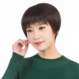 假发女短直发妈妈款图片