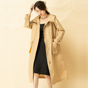 class=h>秋冬/span>新款女装个性连帽 span class=h>风衣/span>女